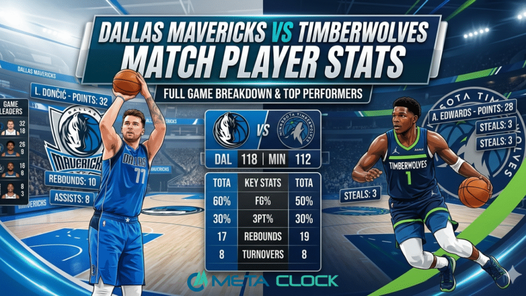 Dallas Mavericks vs Timberwolves Match Player Stats